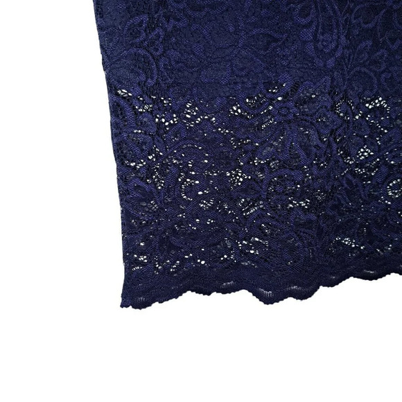 Express Design Studio Dark Navy Blue Trim Lace Dress - Womens Size 2 - Picture 10 of 16